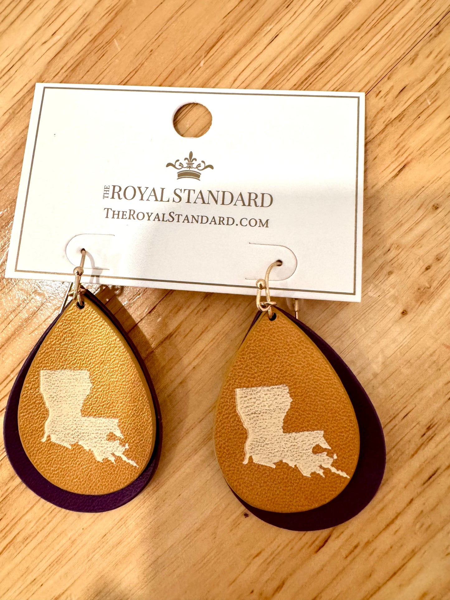 Louisiana pride earrings