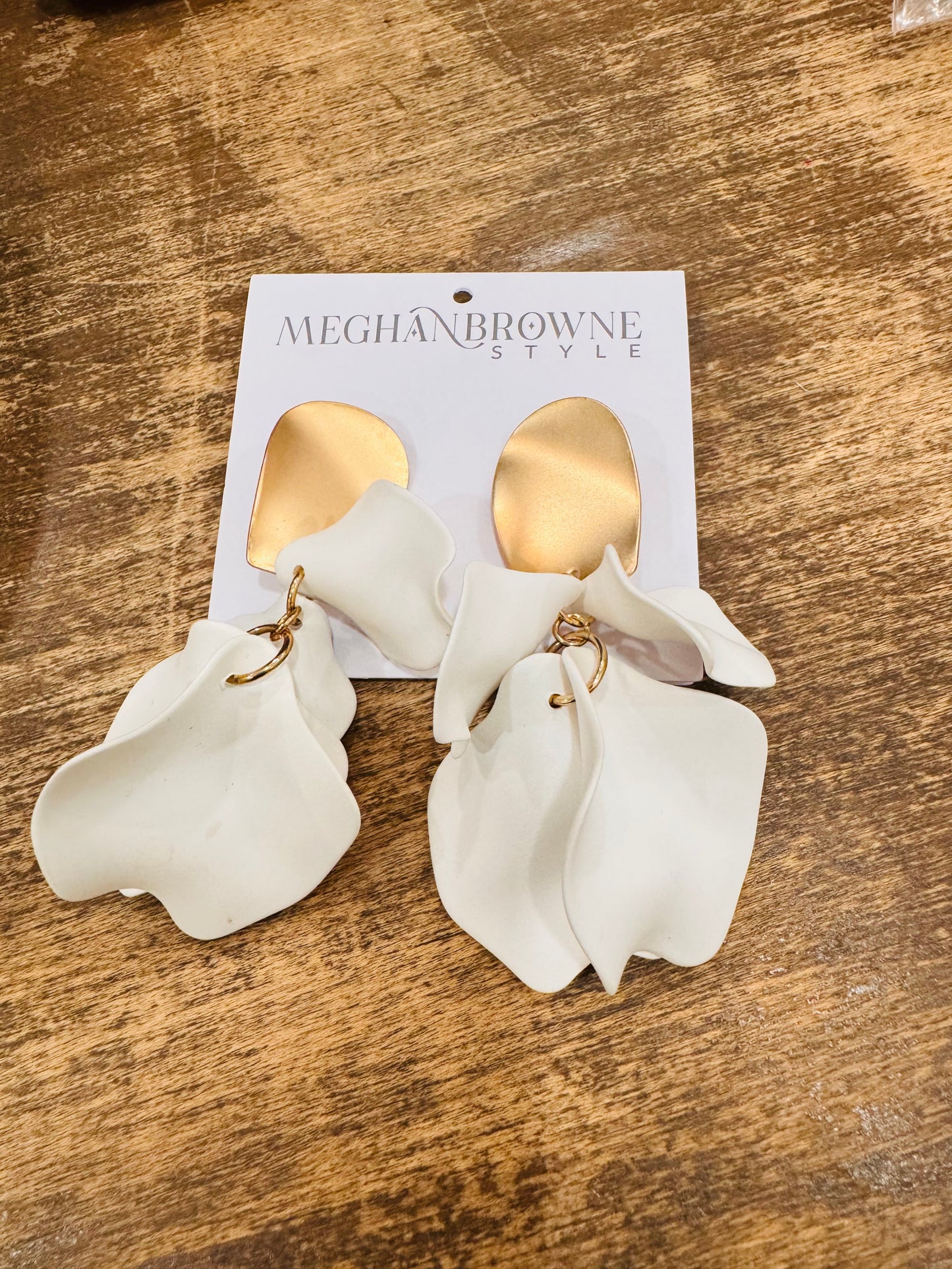 Ivory Bloom Statement Earrings