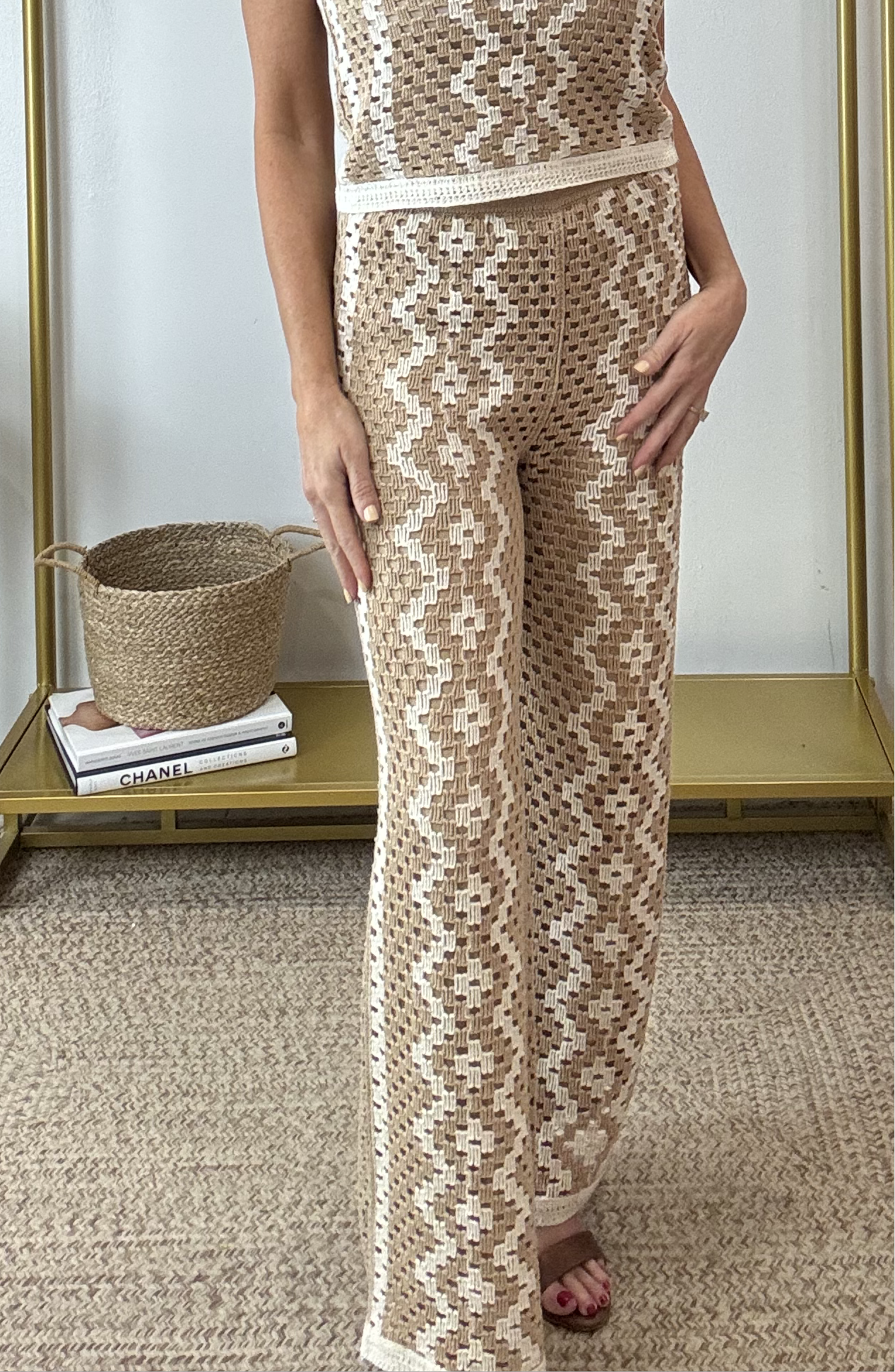 Loma Crochet Pant Natural