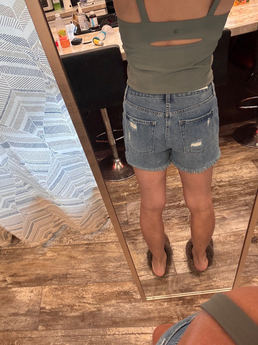 Backroad Blues Denim Shorts