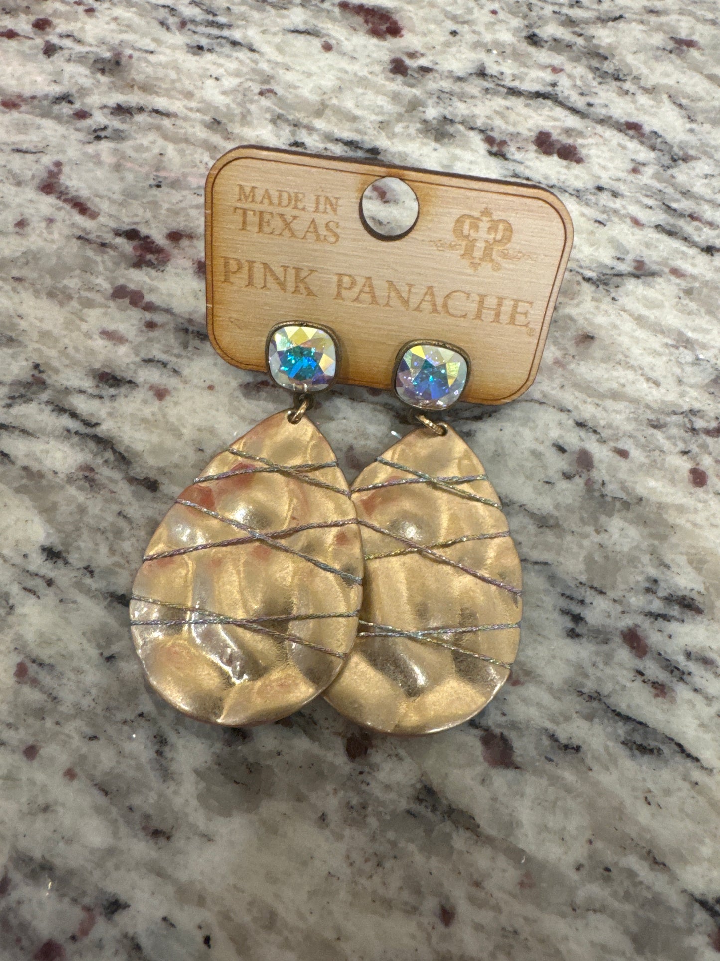 Sparkling Thread Teardrop Earrings