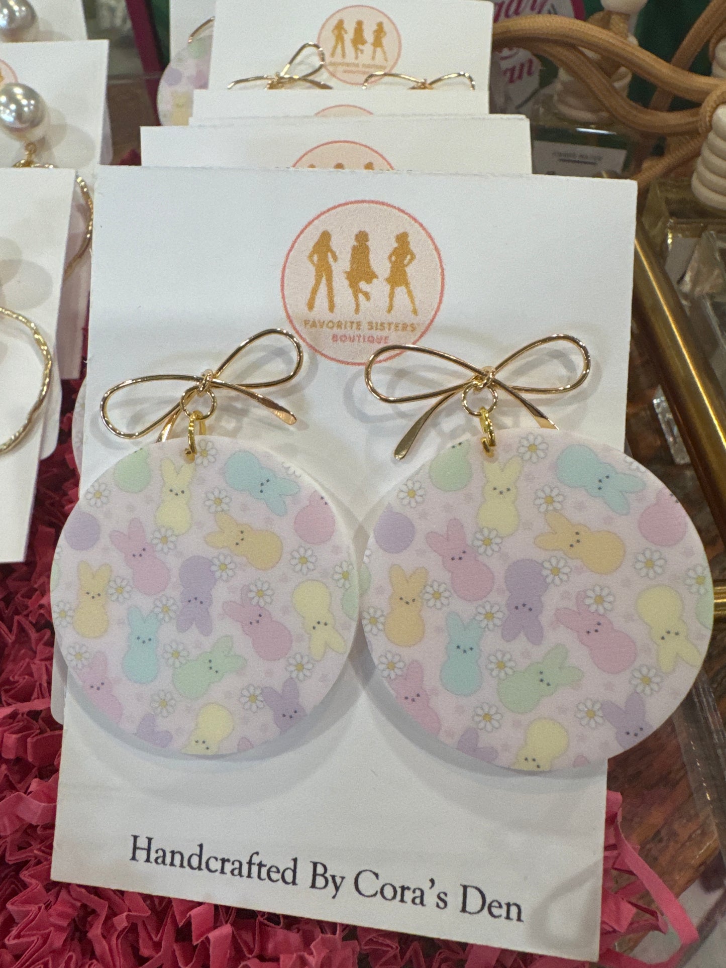 Pastel Peep Bow Earrings