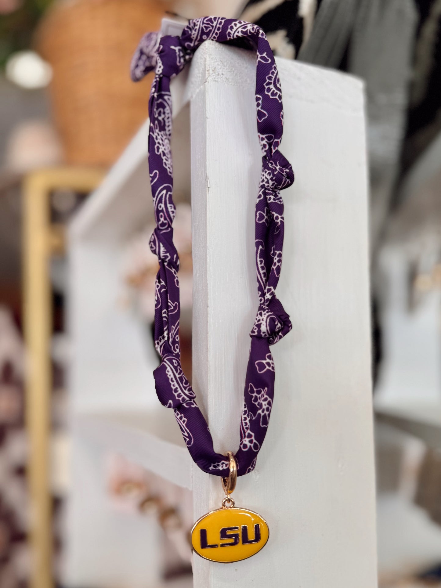 LSU Scarf Necklace