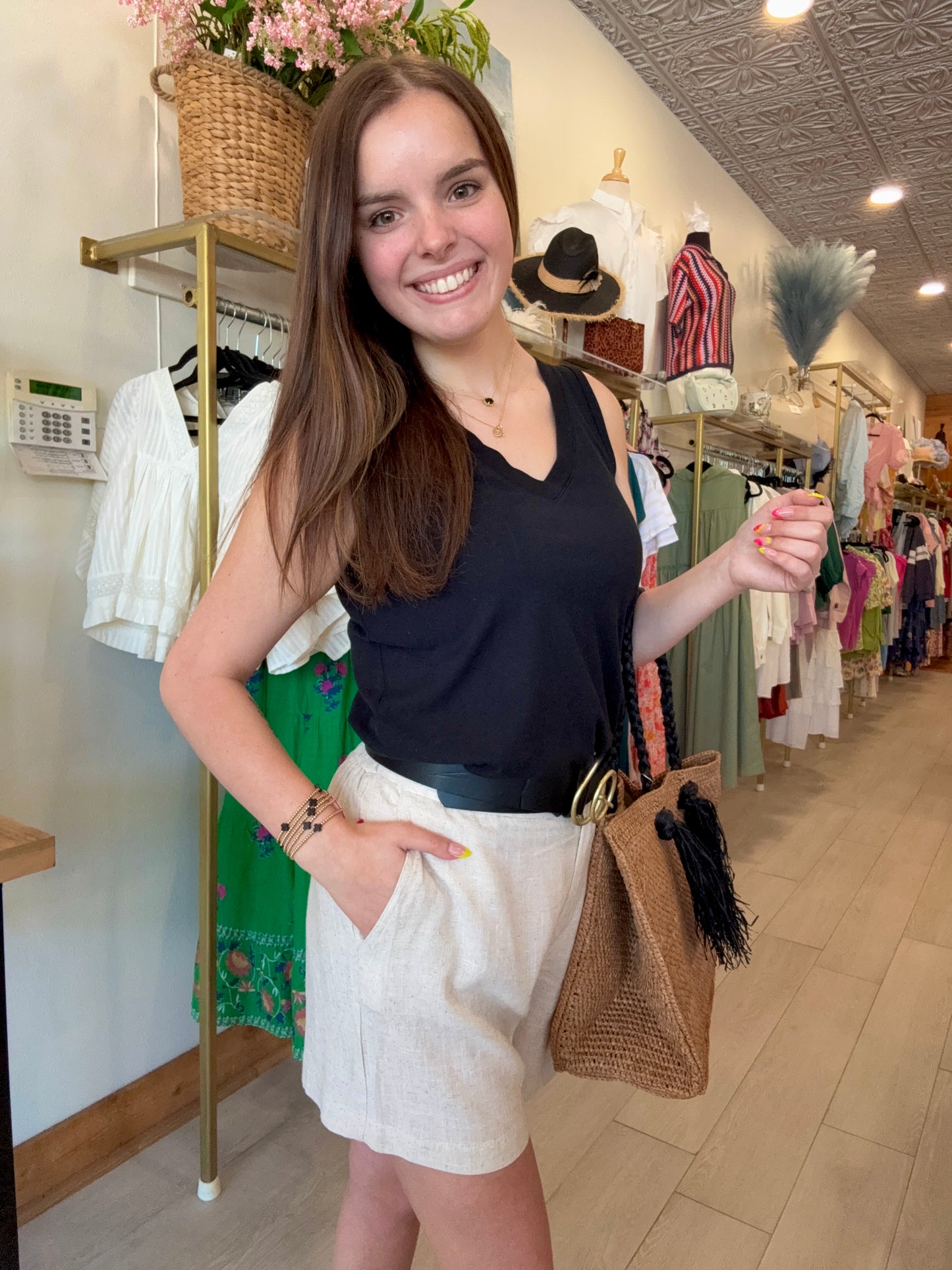 Barely Beige Linen Shorts