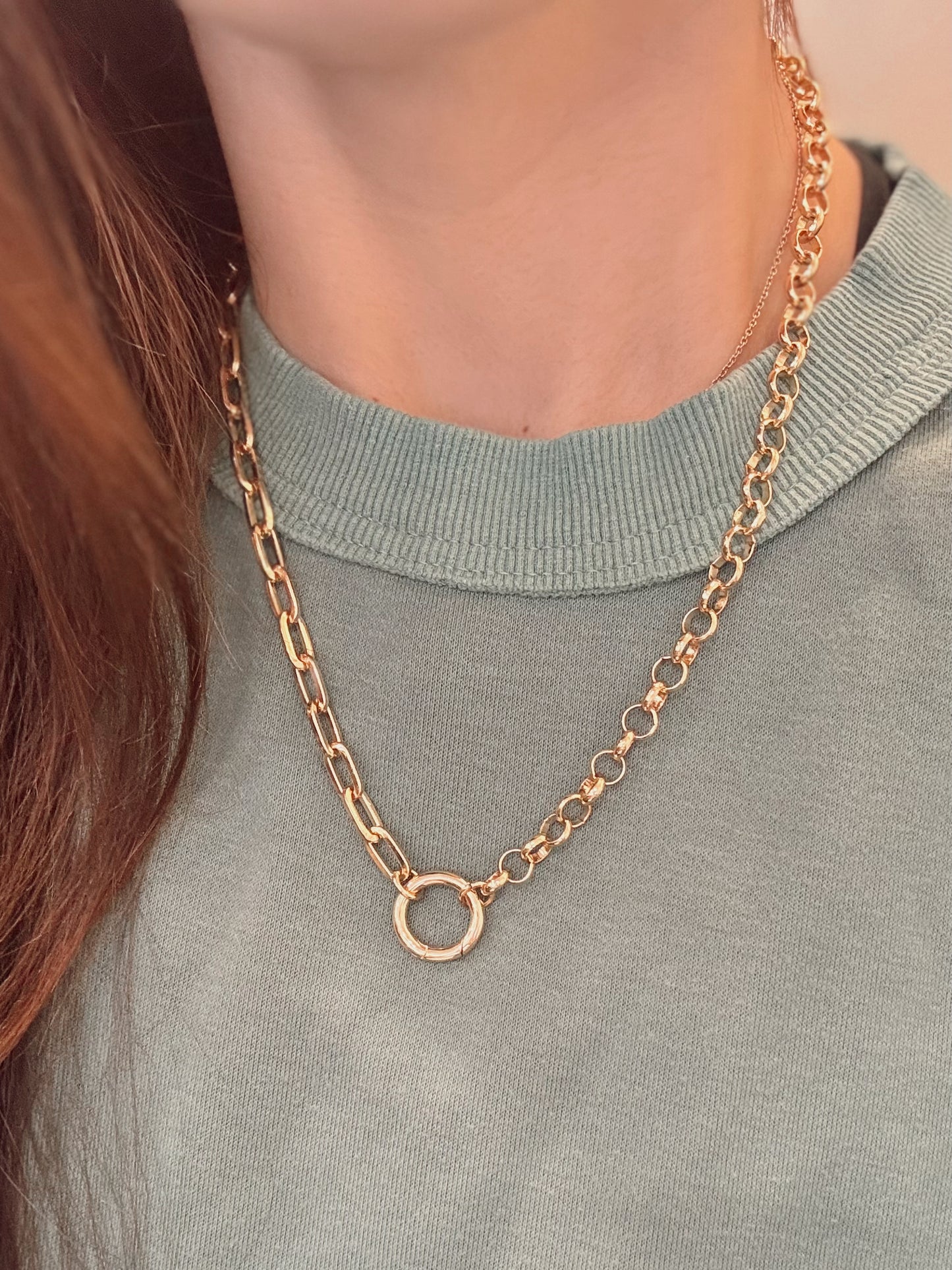 Essex Half & Half Linked Necklace