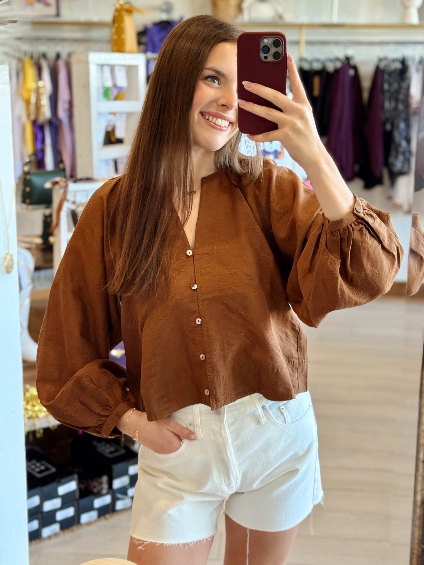Chestnut Charm Blouse