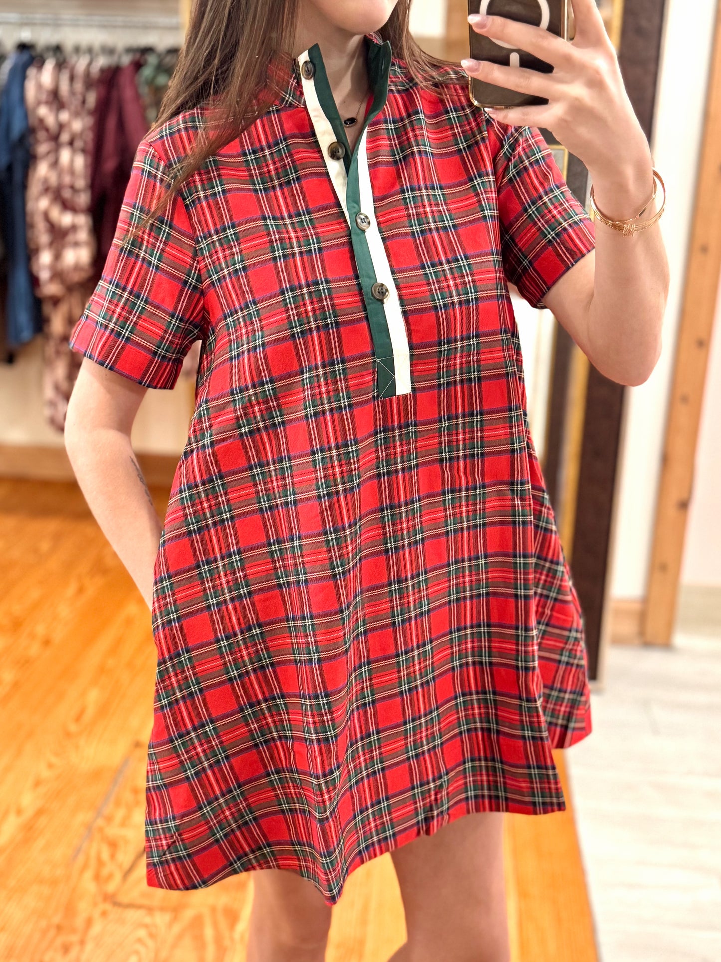 Charlotte Plaid Mini Dress Curvy