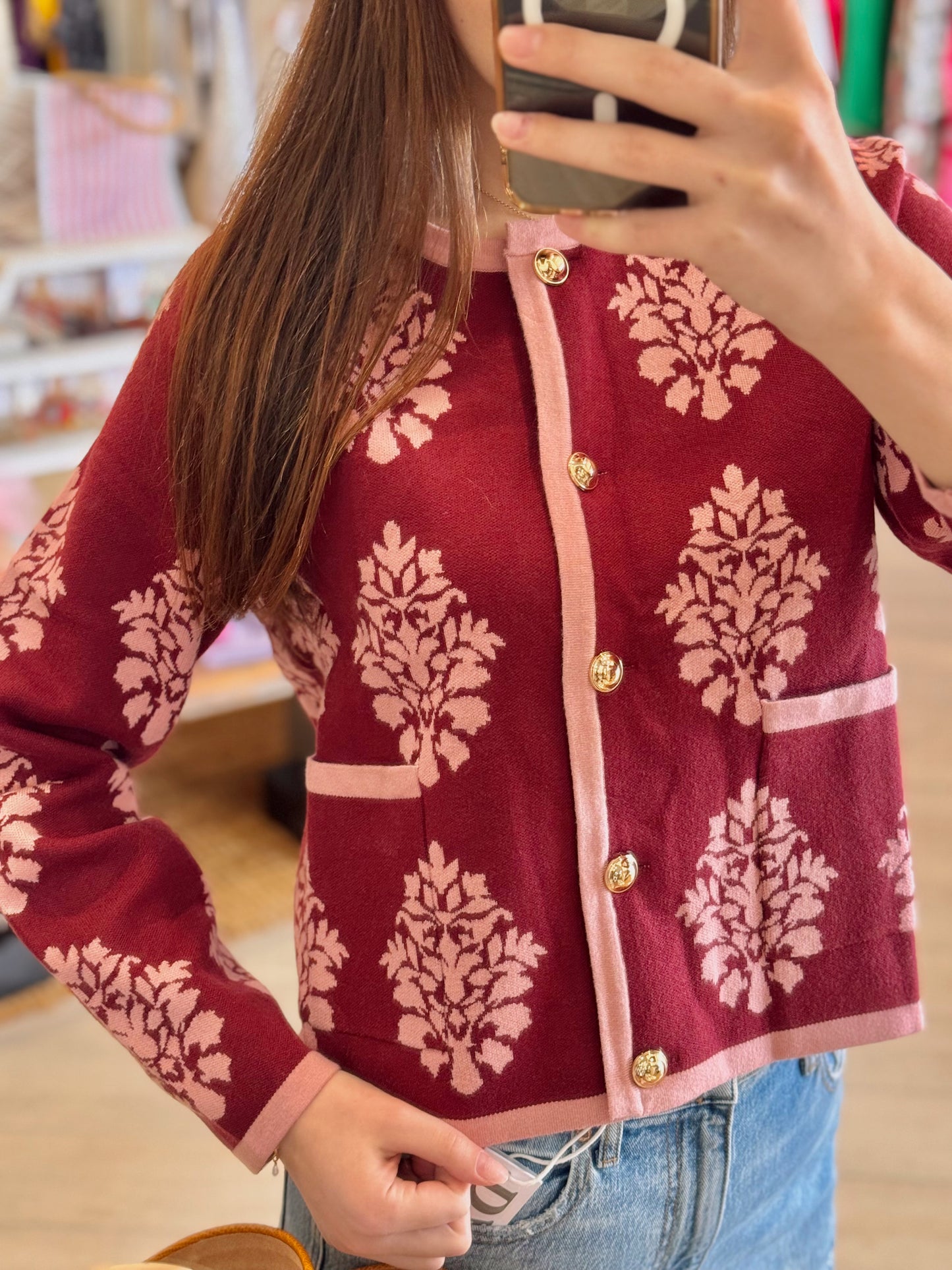 Rosy Regal Cardigan