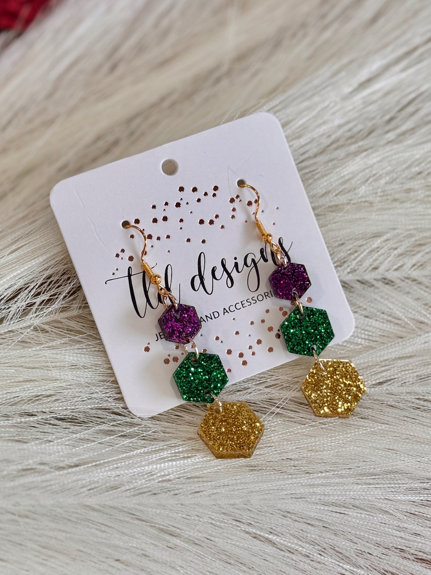 King Cake Glam Earrings