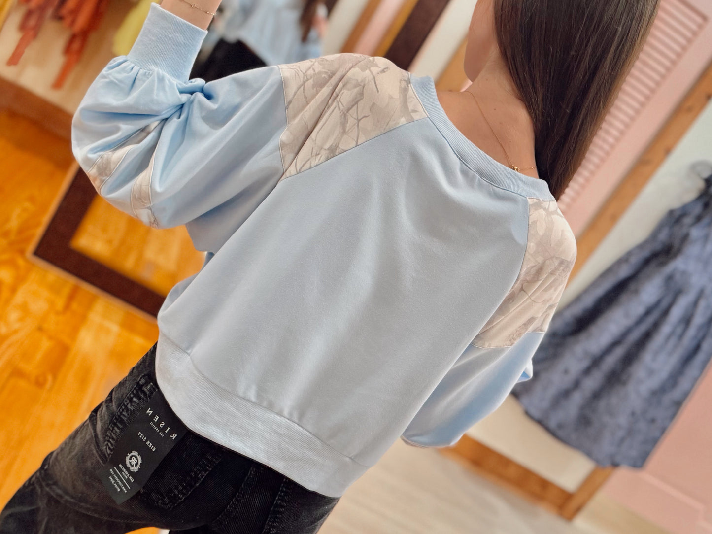 Blue Skies Camo Pullover