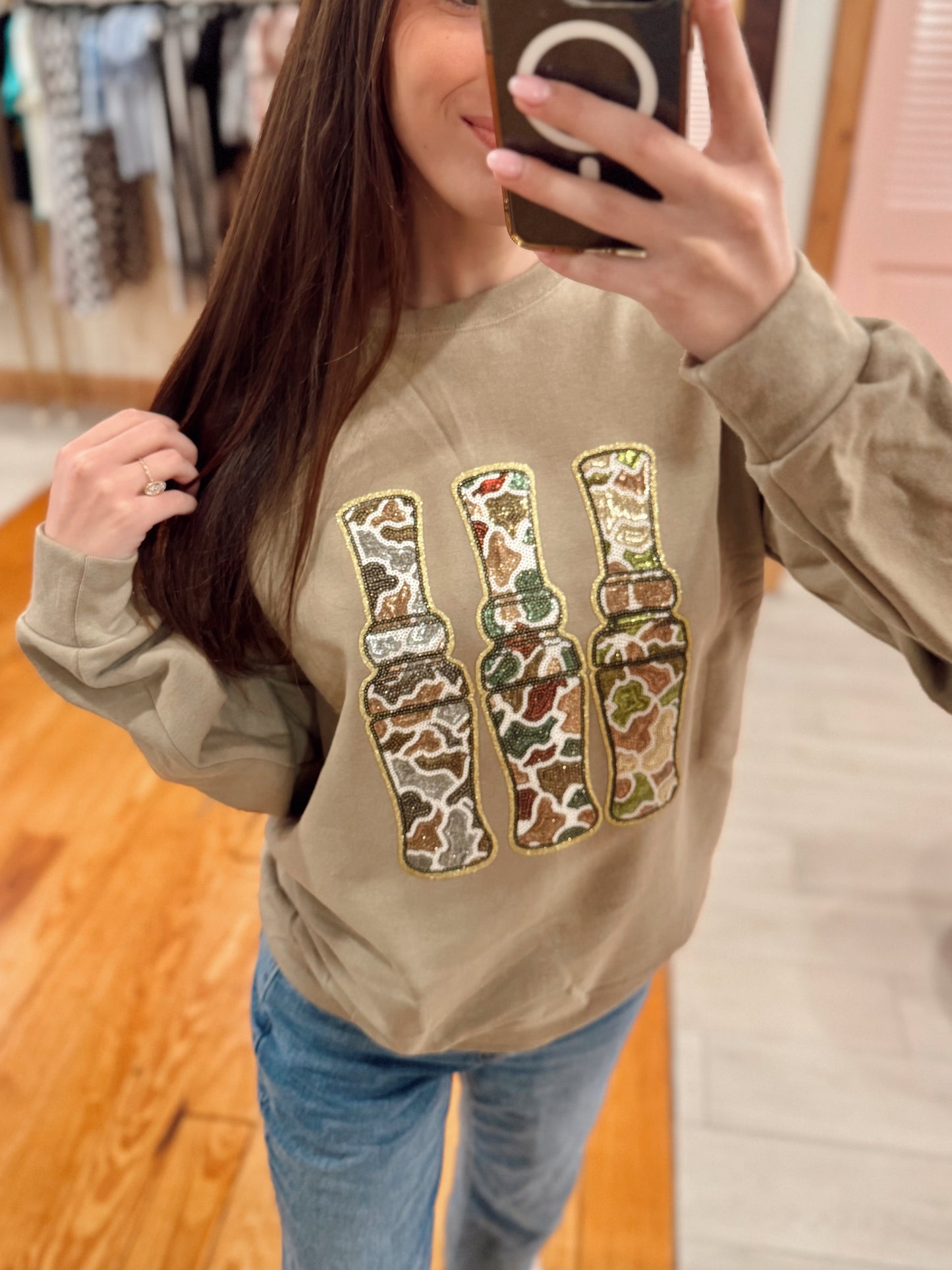 Camo Call Crewneck