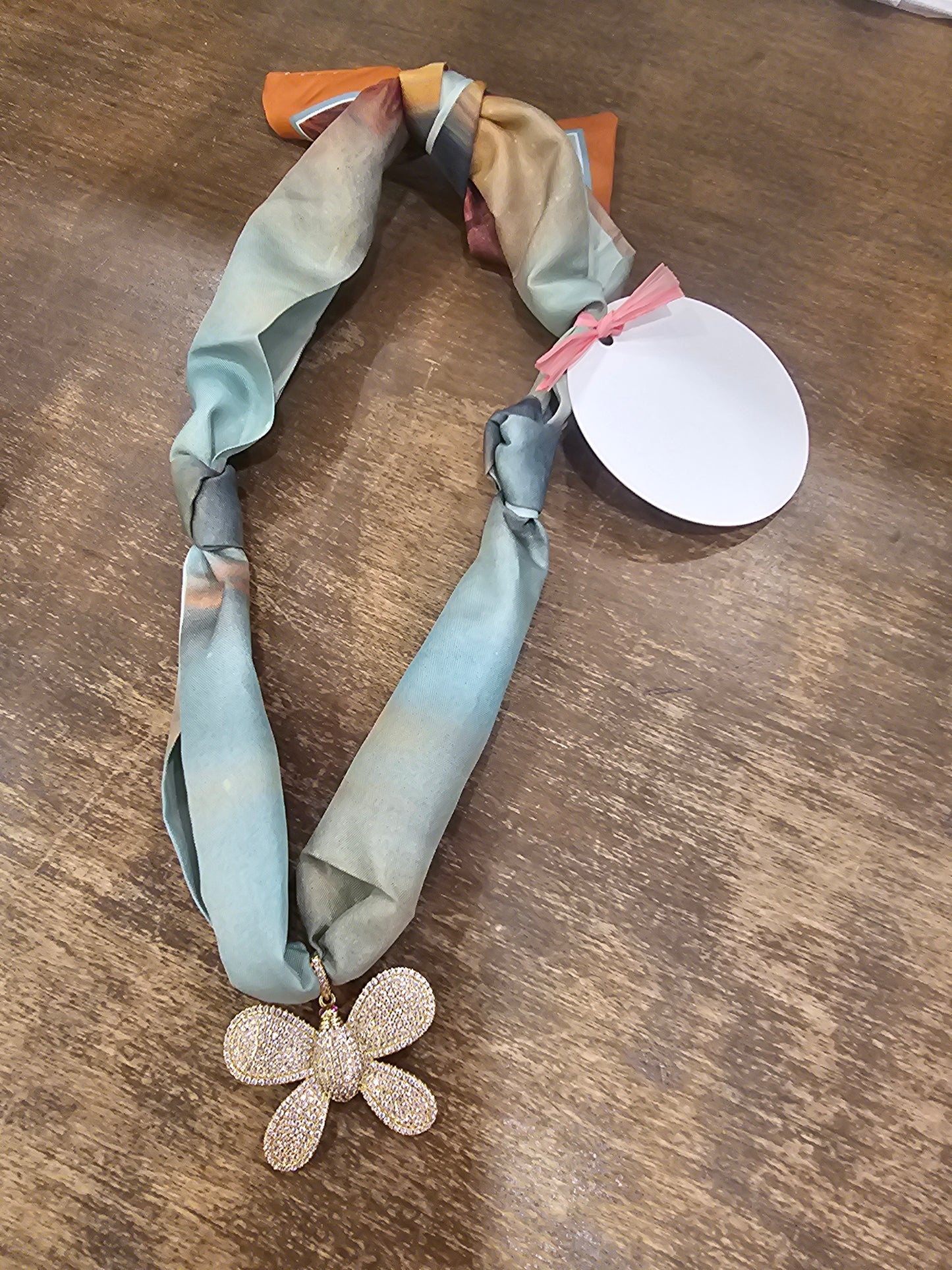 Rounded Butterfly Scarf Necklace Virtue