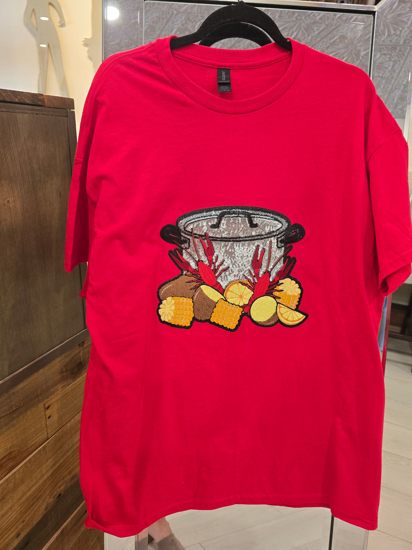 Bayou Boil Red Tee
