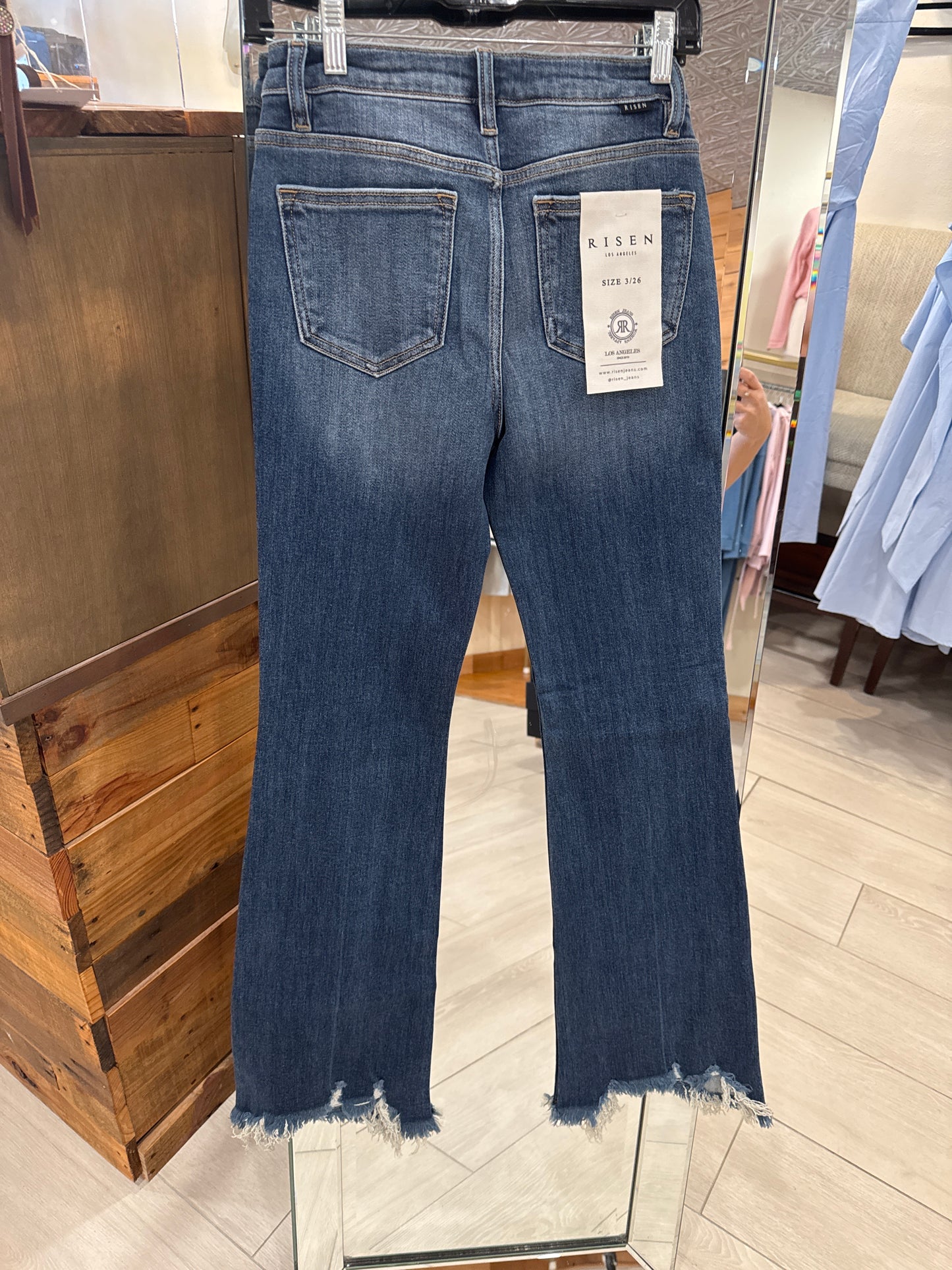 Mid Rise Flare Dark Jeans