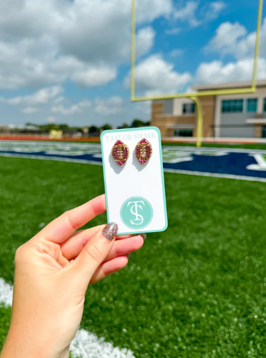 Beaded Football Stud