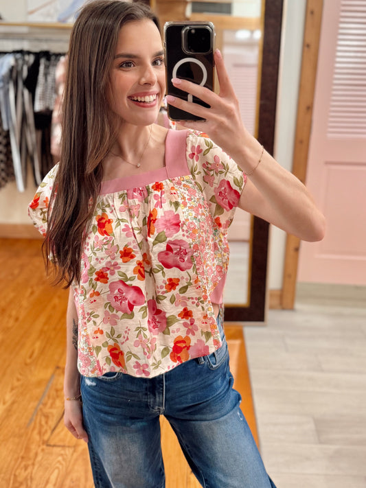 Hello Spring Floral Top