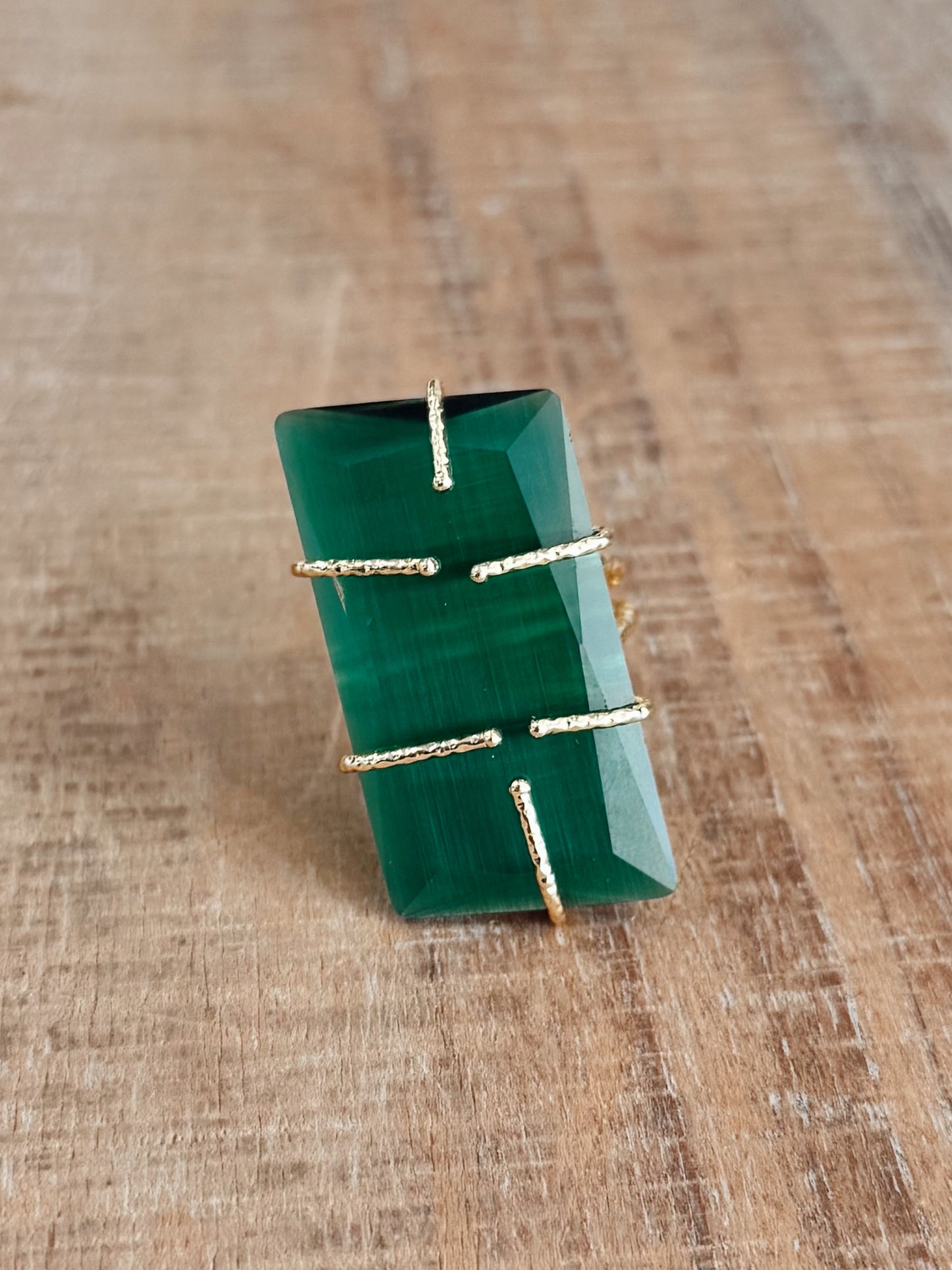 The Rita LUXE Rectangle Stone Ring