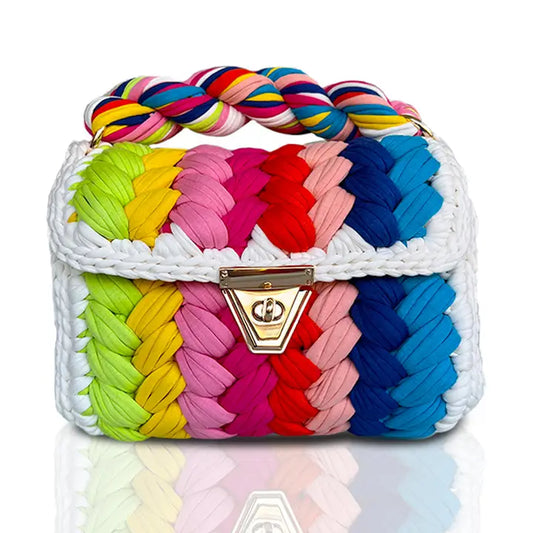 Everyday Pleasures Rainbow Crochet Bag