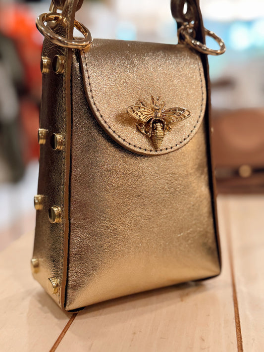 L ’Abeille Bag - Metallic Gold