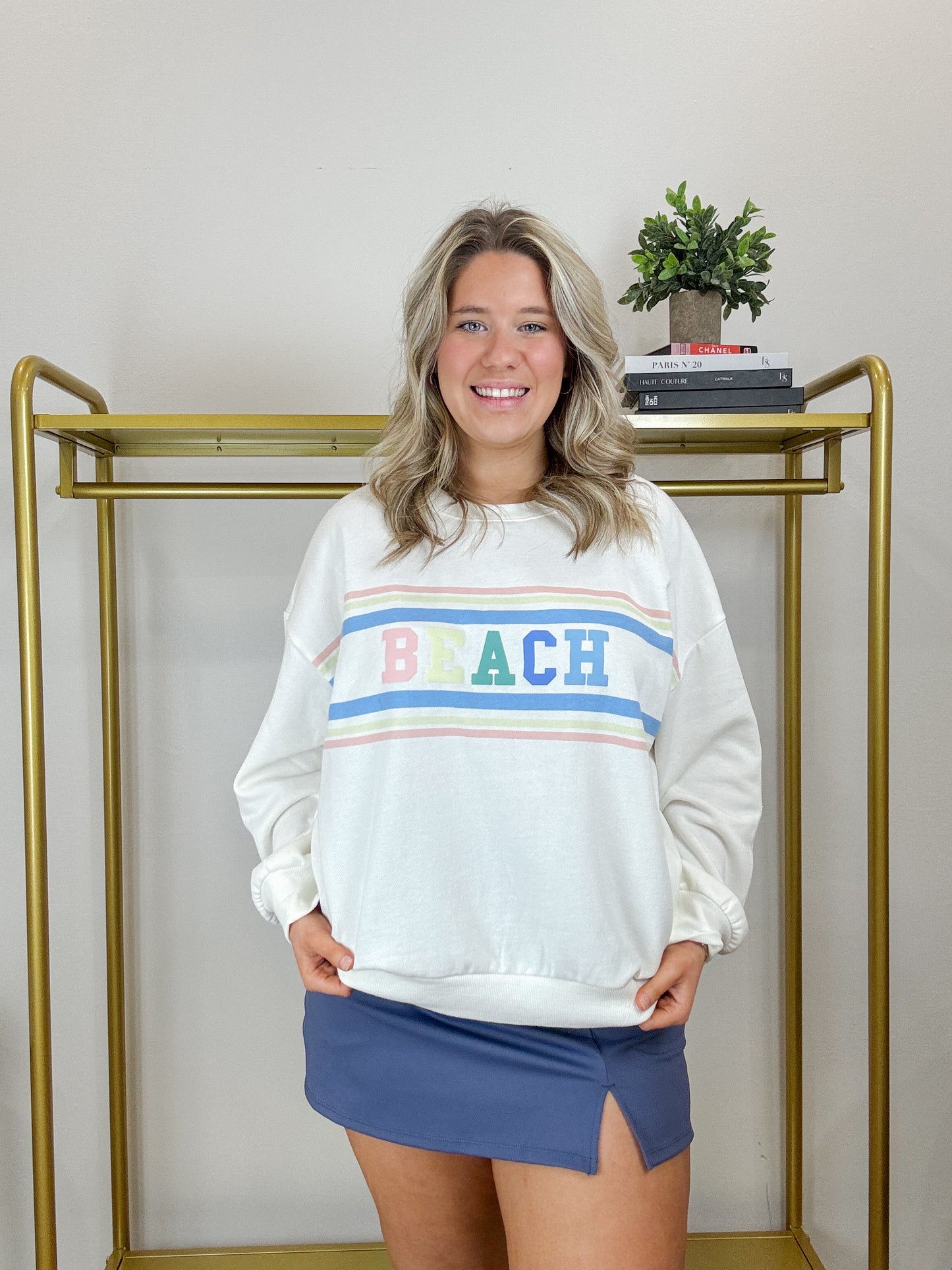 Oversized Beach Sweatshirt Vanilla Ice