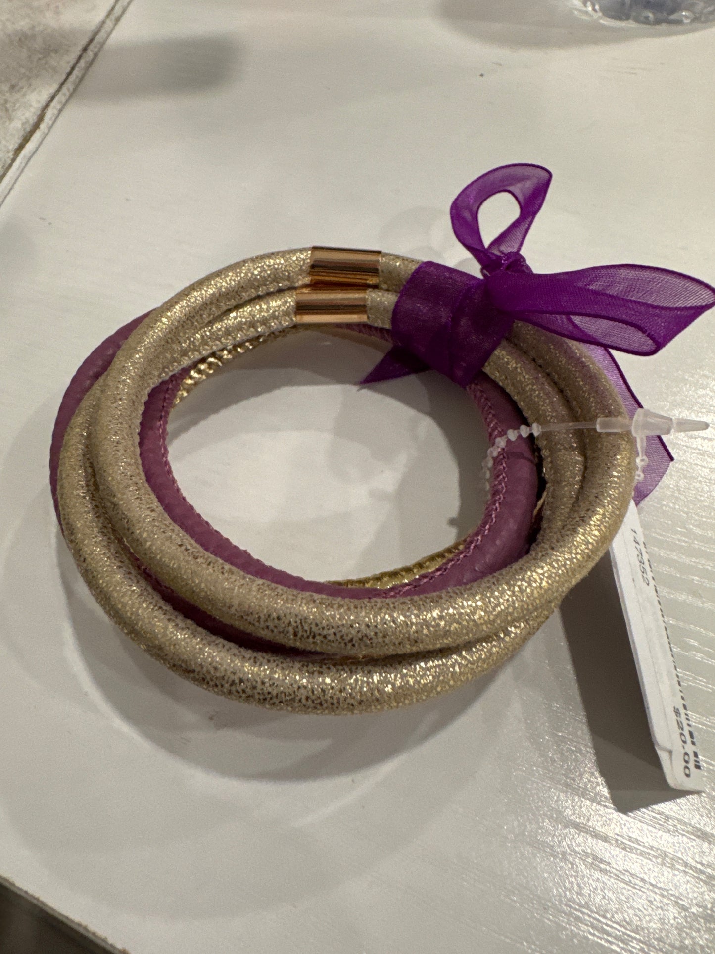 Purple Gold Bangle Set