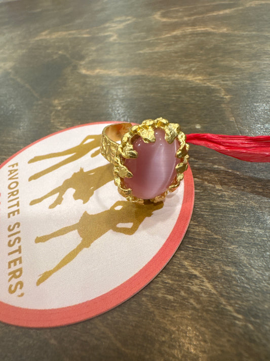 The Tessa Luxe Gemstone Cuff Ring