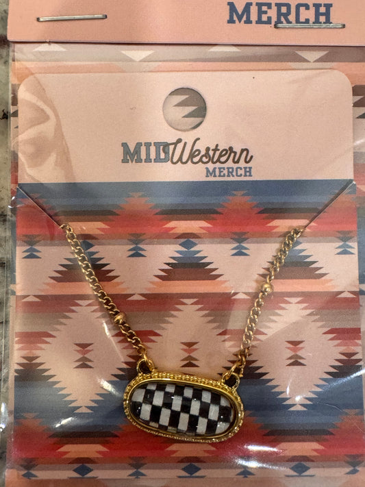 Check Mate Charm Necklace 🖤