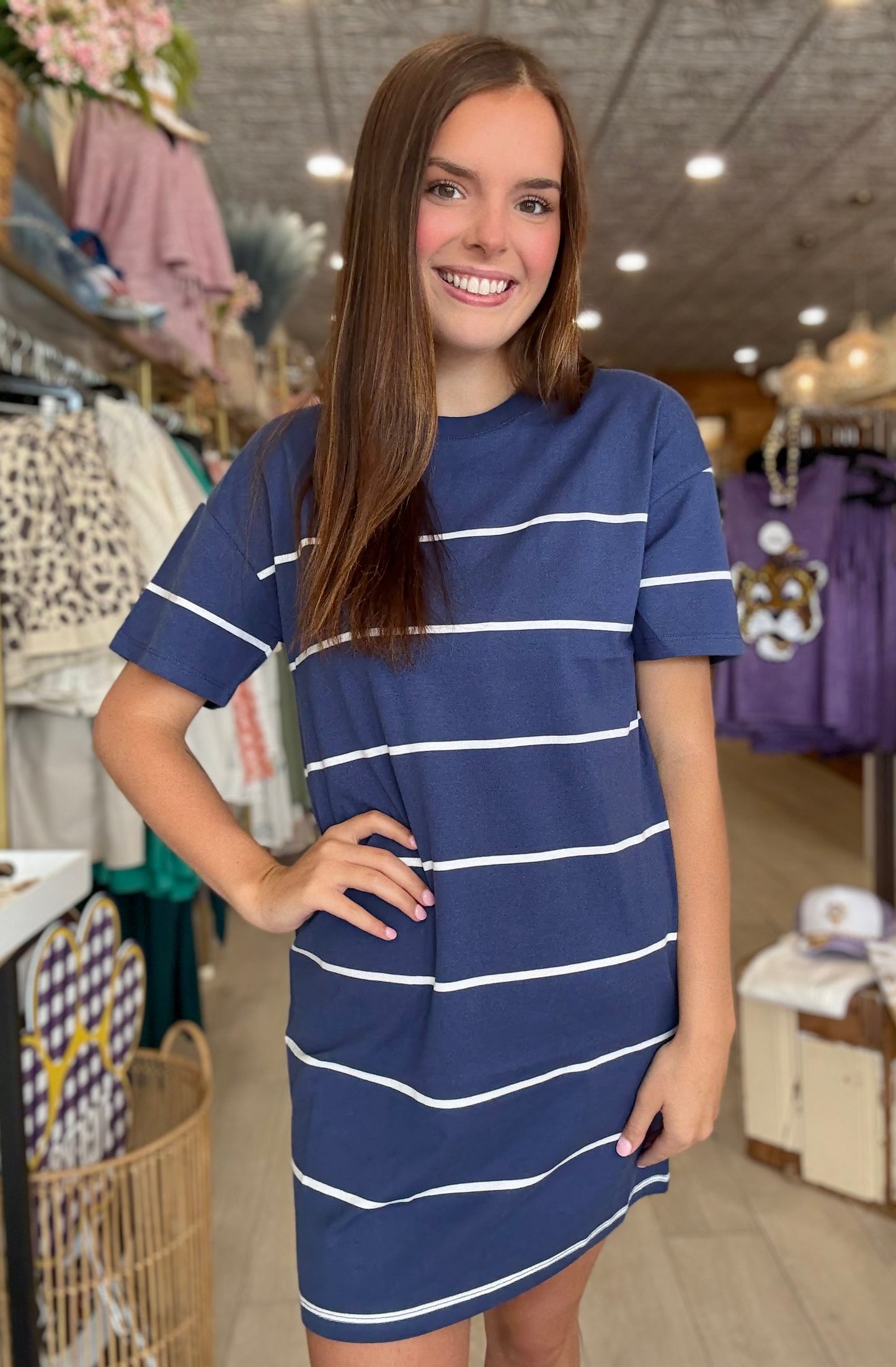 Sway Strip Mini Dress