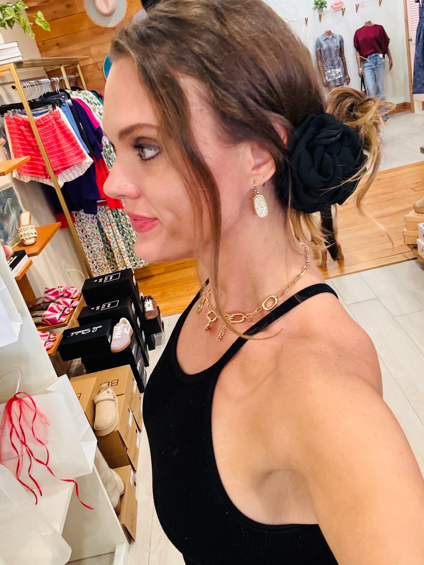 Midnight Rose Hair Clip