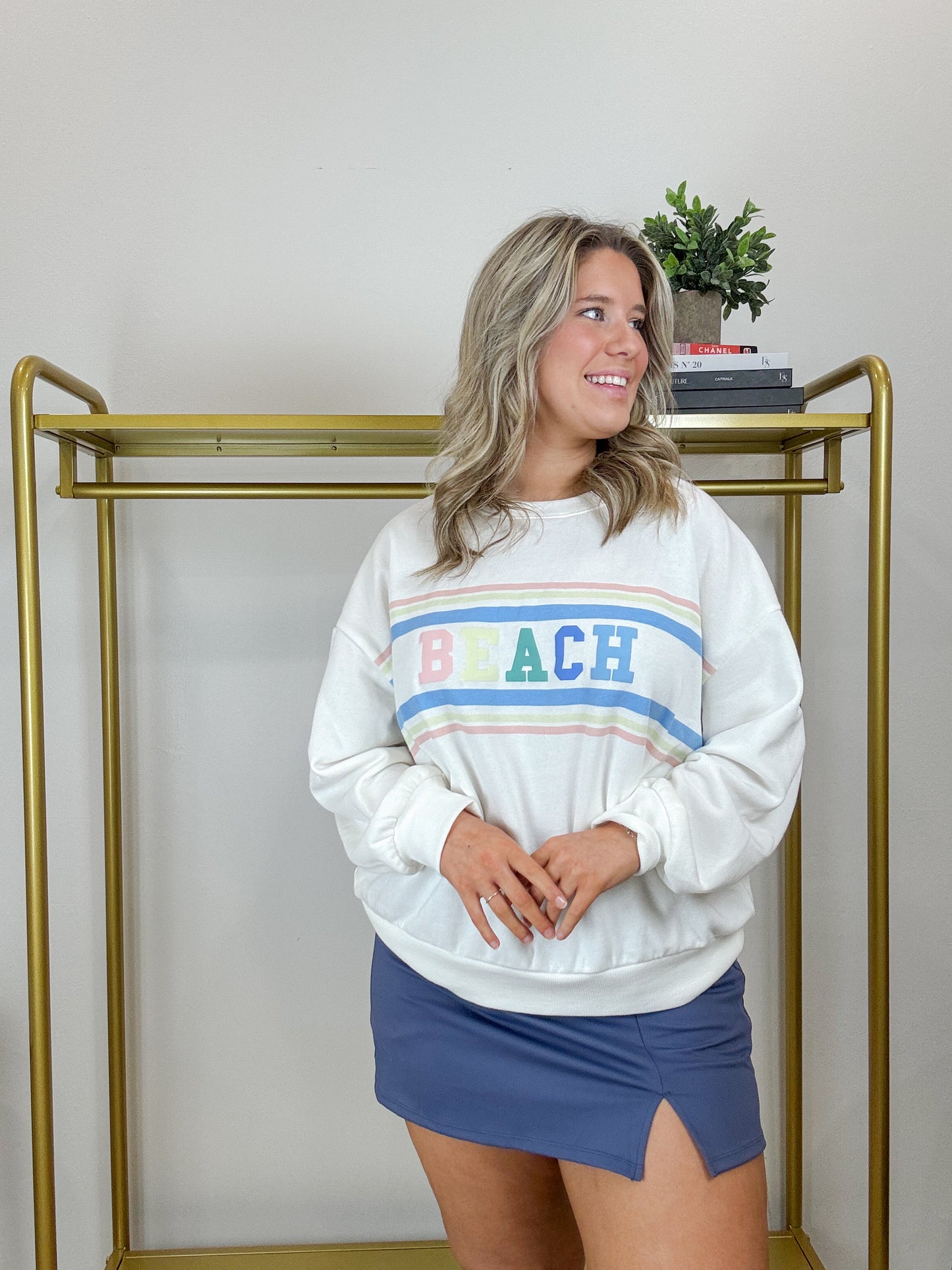 Oversized Beach Sweatshirt Vanilla Ice