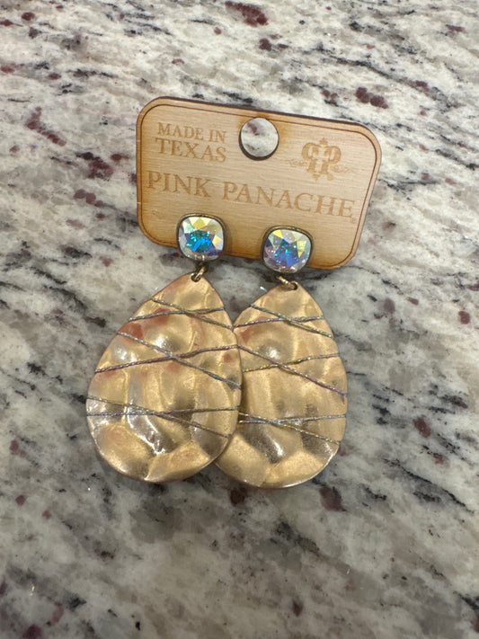 Sparkling Thread Teardrop Earrings