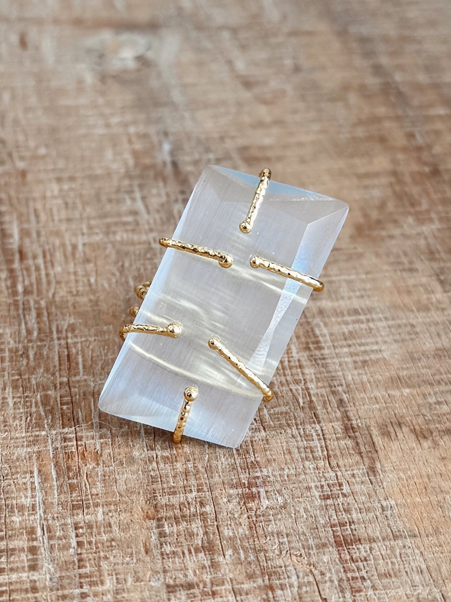 The Rita LUXE Rectangle Stone Ring