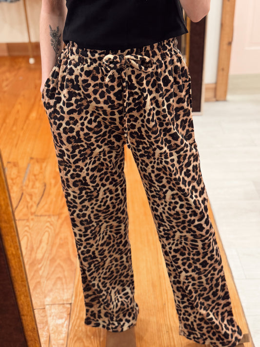 LULUMAC - Leopard Waffle Pant