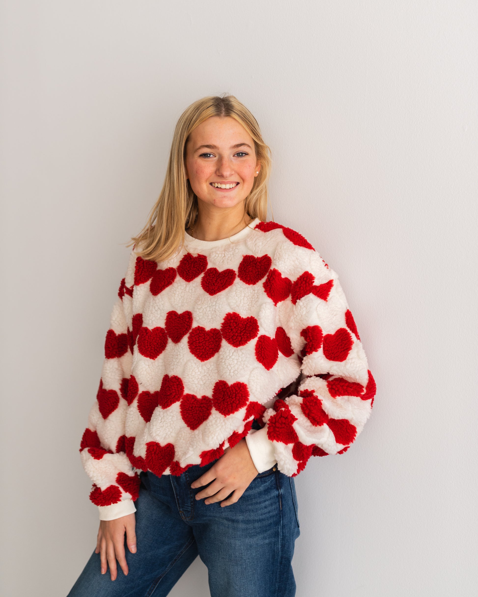 Heartfelt Red Heart Sweater