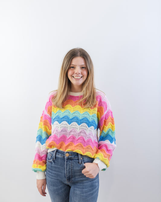 Over the Rainbow Striped Sweater