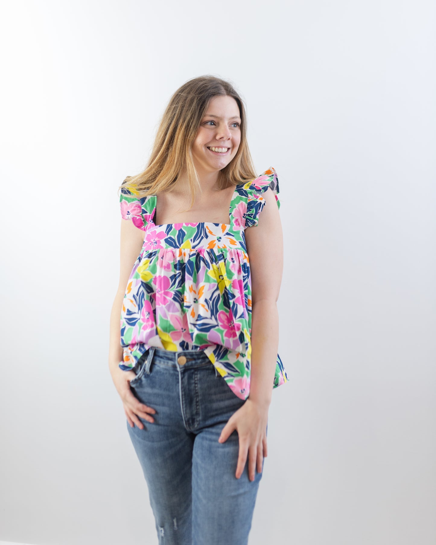 Hooked on You Floral Top