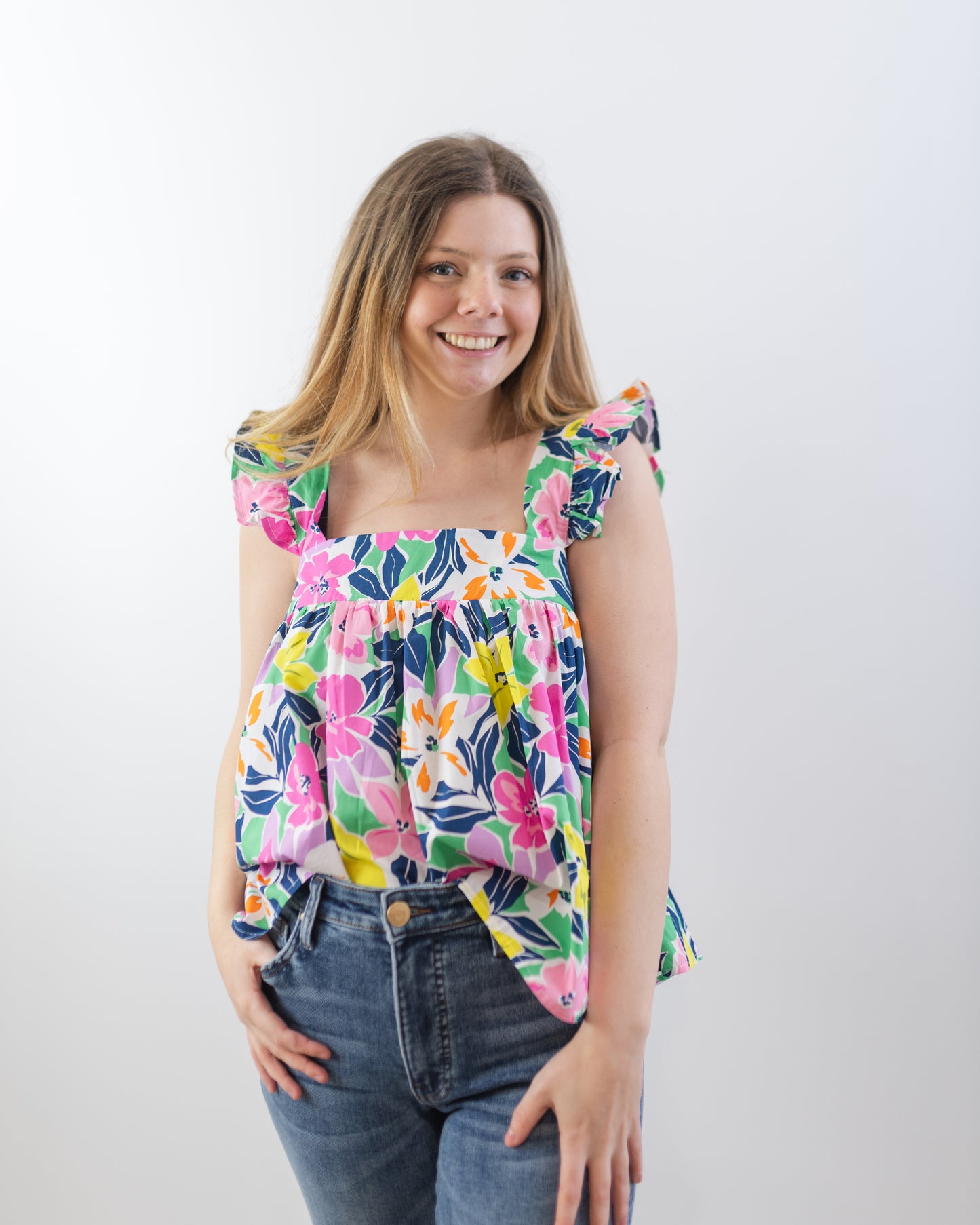 Hooked on You Floral Top