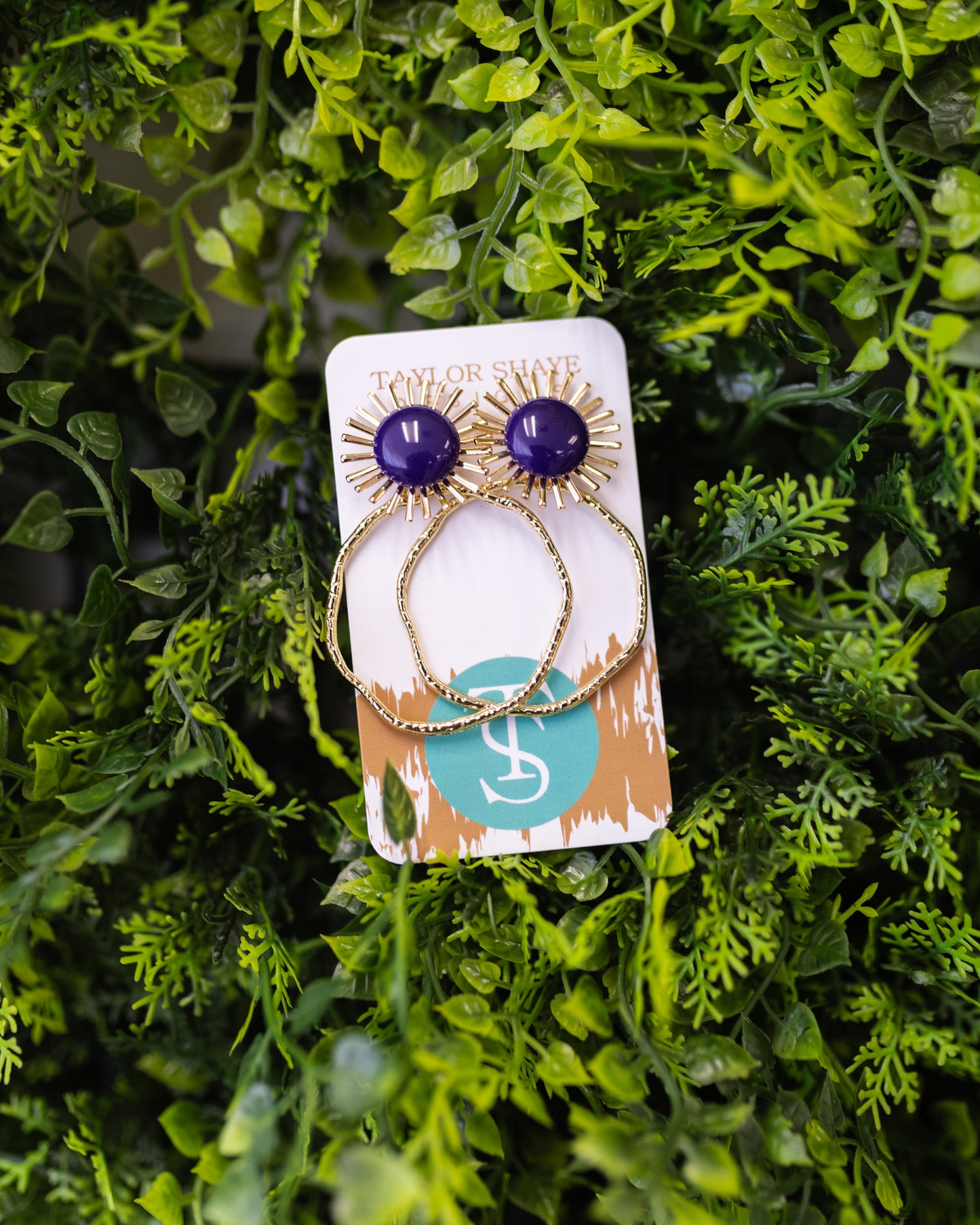 Purple Death Valley Sunburst Earrings