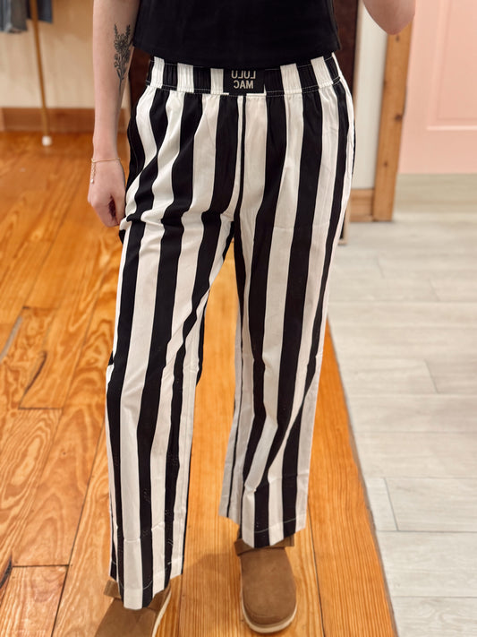 LULUMAC - Black Stripe Pants