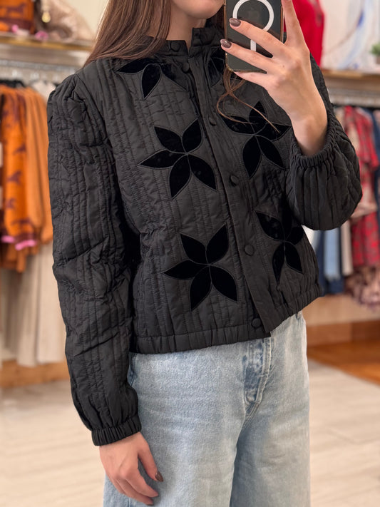 Velvet Petal Quilted Jacket
