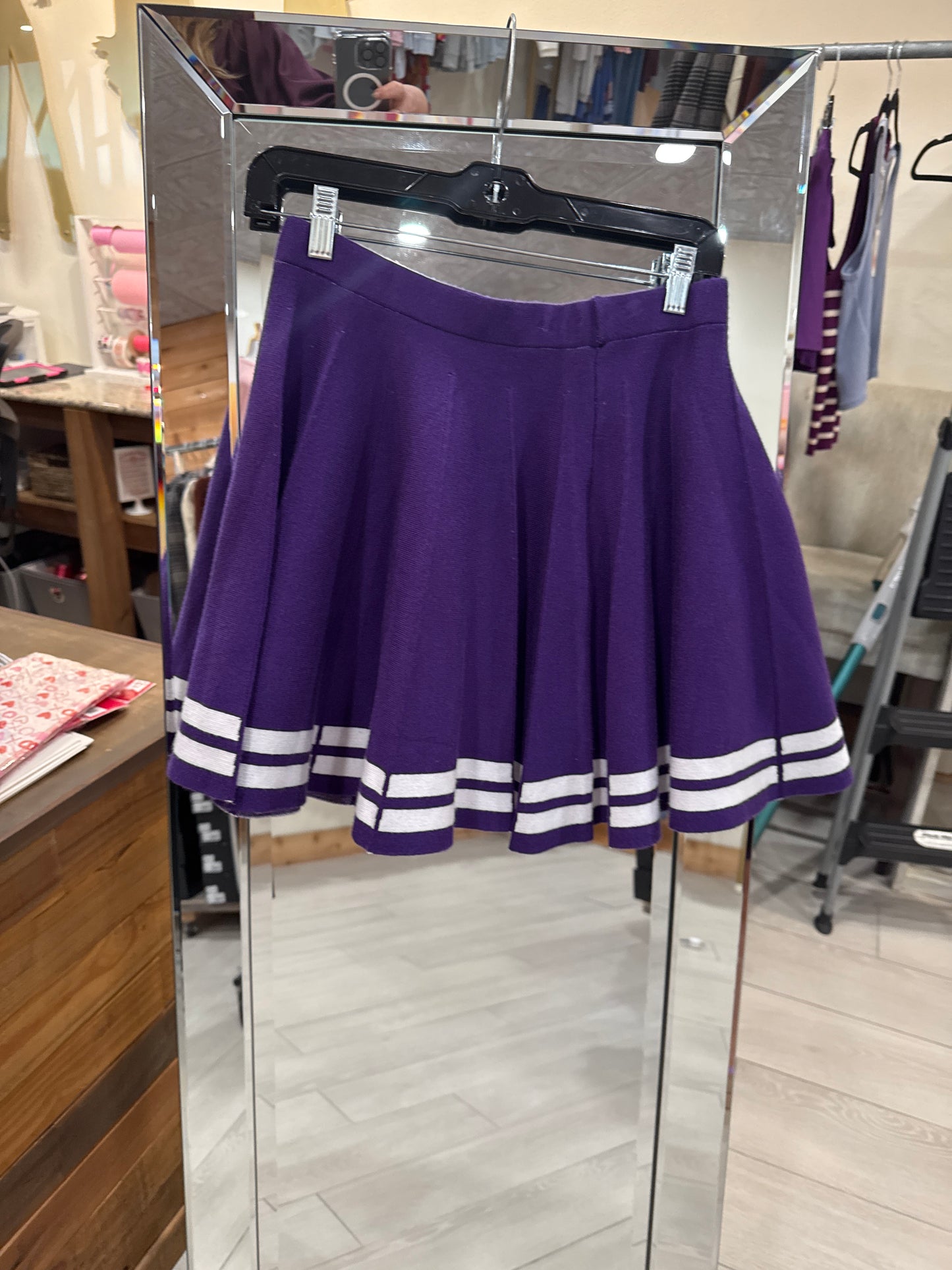 Purple Striped Skirt