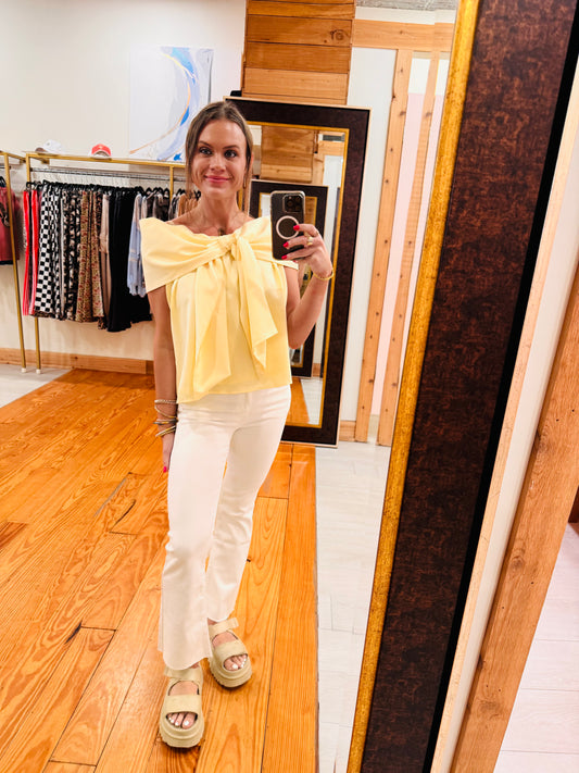 White Out Cropped Flare Jeans