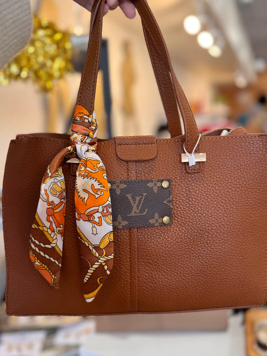 Cognac Cowgirl Upcycled LV Tote