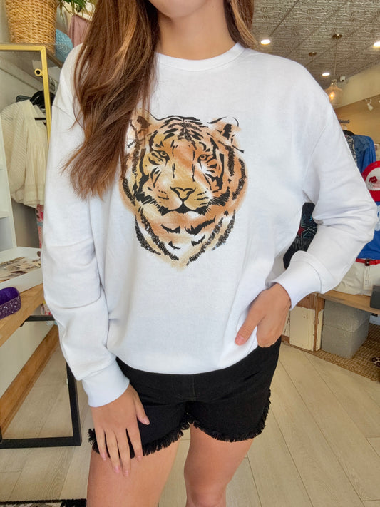 Easy Tiger Sequin Sweatshirt