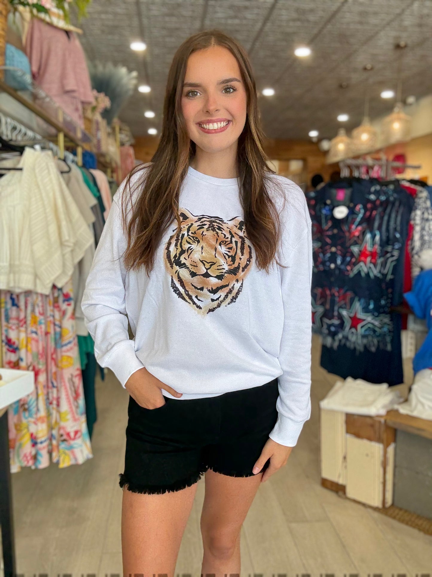 Easy Tiger Sequin Sweatshirt