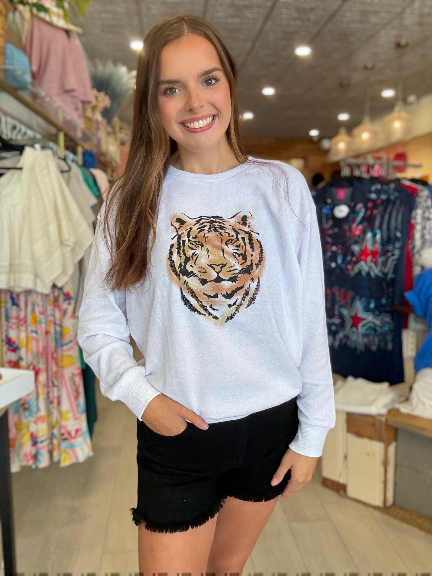 Easy Tiger Sequin Sweatshirt