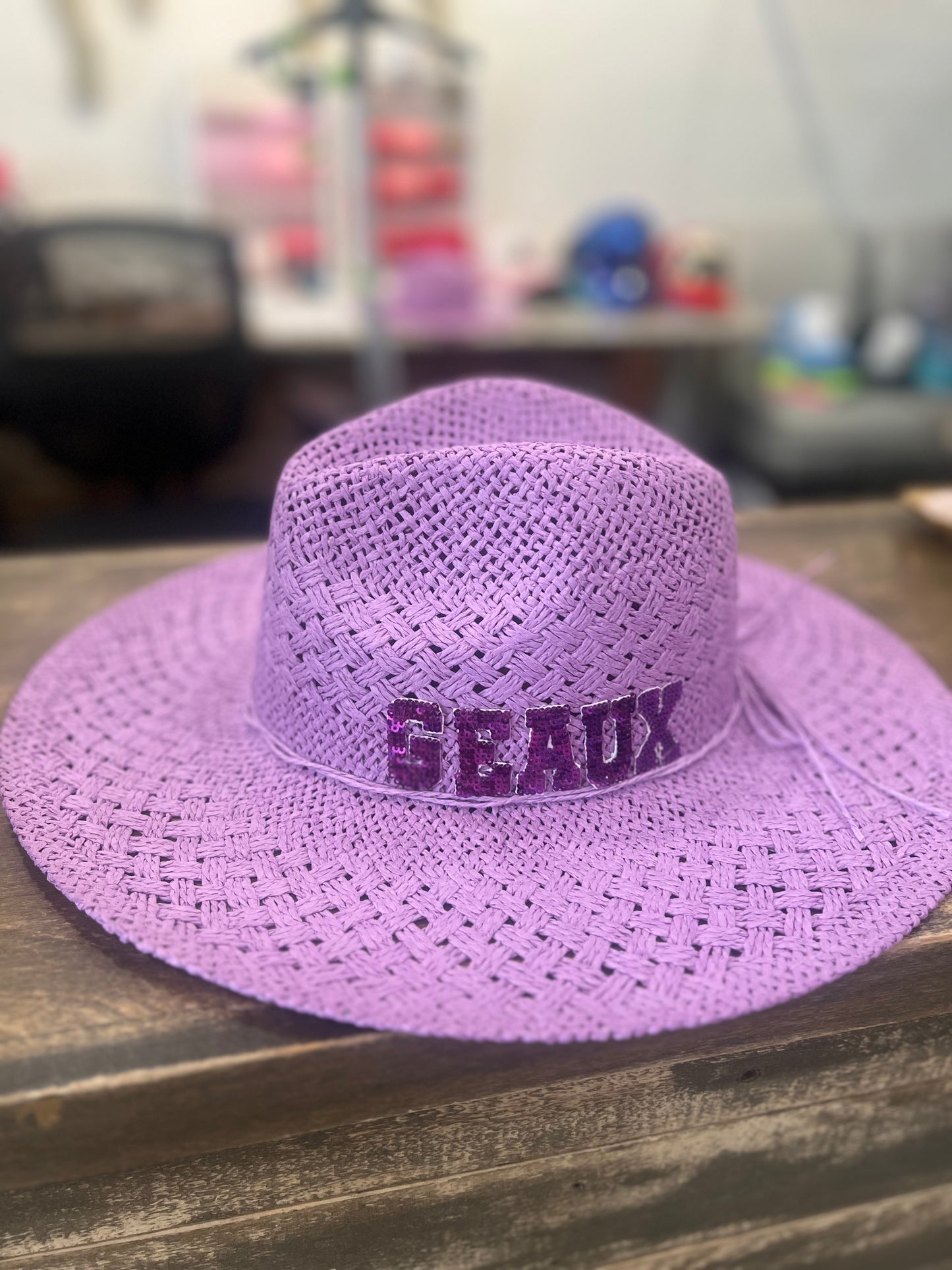 Two Tone Straw Braid Hat