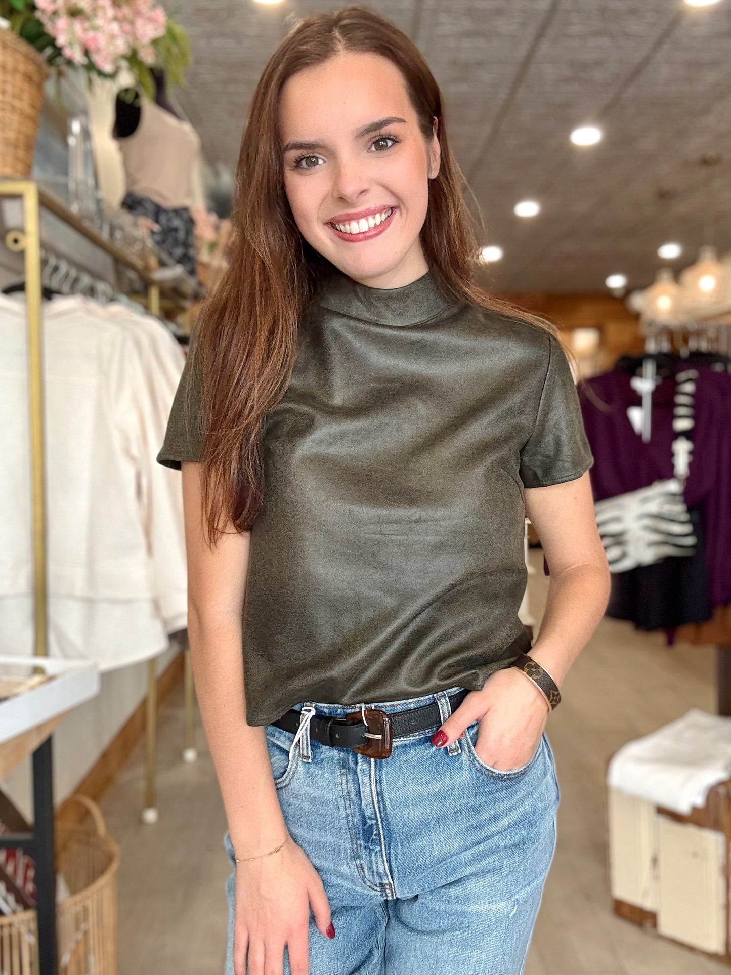 Olive Luxe Top