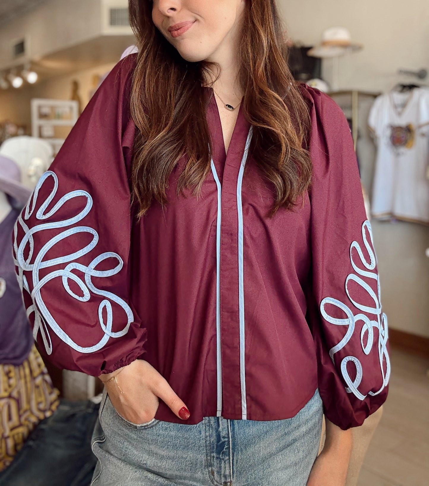 Soutache Detail Blouse