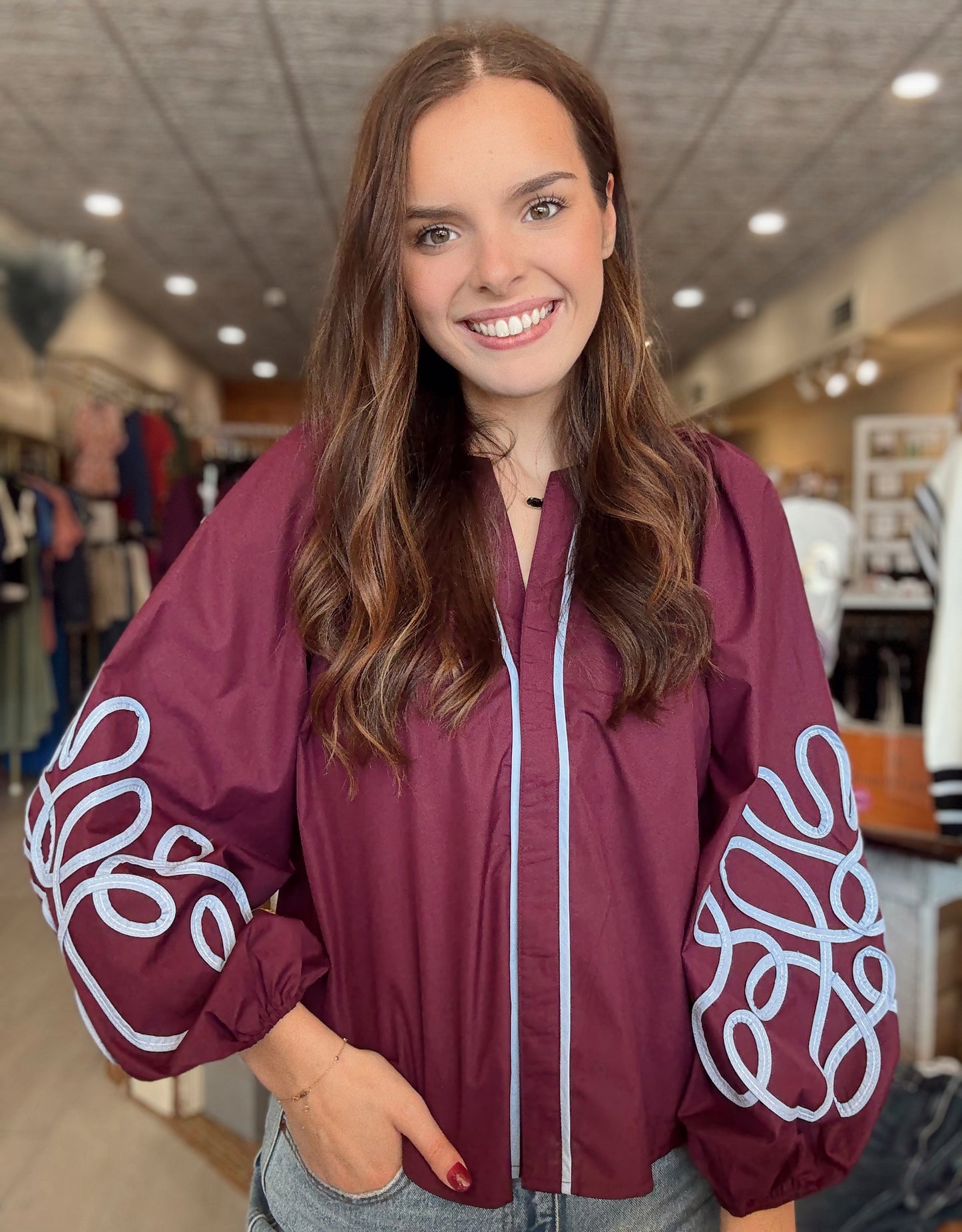 Soutache Detail Blouse